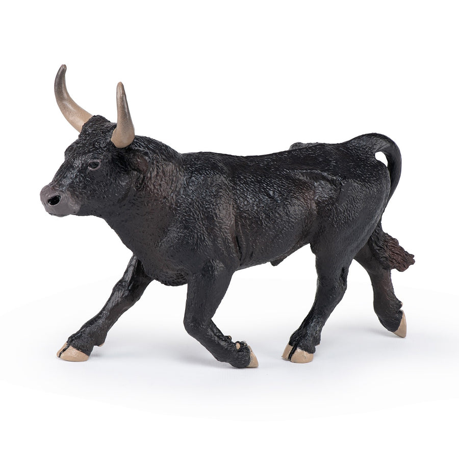 Figurine Taureau Camarguais Papo en PVC, Collection Vie à la ferme, jouet éducatif idéal pour enfants et collectionneurs