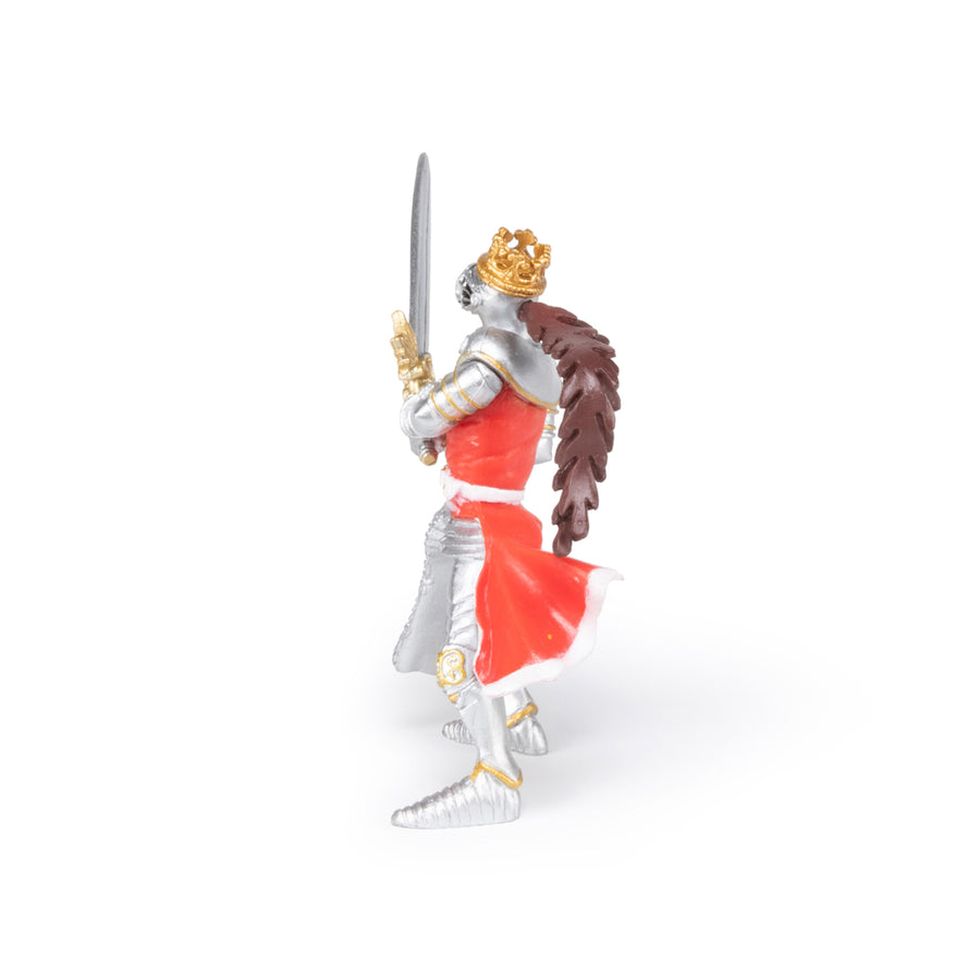 Roi au dragon à l'épée Papo en PVC, Collection Médiéval, jouet éducatif idéal pour enfants et collectionneurs