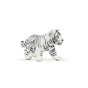 Figurine Bébé tigre blanc Papo en PVC, thème félins, Collection Animaux sauvages, jouet éducatif idéal pour enfants et collectionneurs