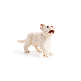 Figurine Lionceau blanc Papo en PVC, thème félins, Collection Animaux sauvages, jouet éducatif idéal pour enfants et collectionneurs