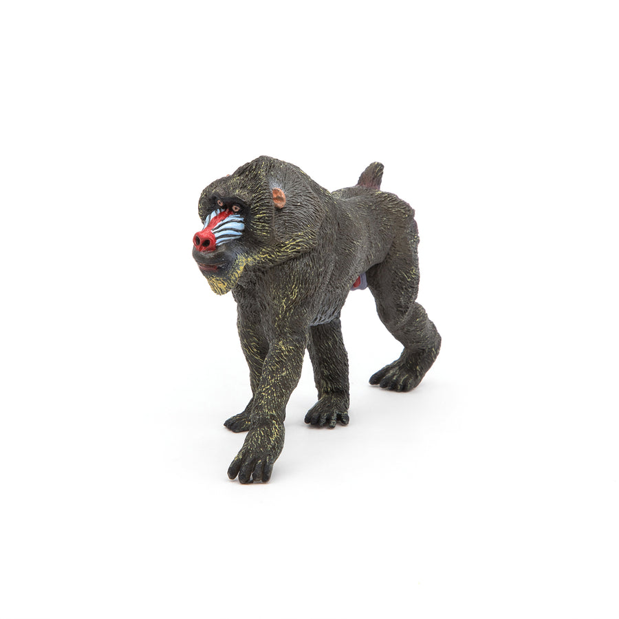 Figurine Mandrill Papo en PVC, thème savane, Collection Animaux sauvages, jouet éducatif idéal pour enfants et collectionneurs