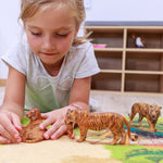 Figurine Tigre Papo en PVC, thème félins, Collection Animaux sauvages, jouet éducatif idéal pour enfants et collectionneurs