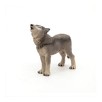 Figurine Loup hurlant Papo en PVC, thème forêt, Collection Animaux sauvages, jouet éducatif idéal pour enfants et collectionneurs