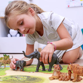 Figurine Éléphant Papo en PVC, thème savane, Collection Animaux sauvages, jouet éducatif idéal pour enfants et collectionneurs