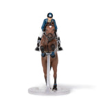 Figurine Cheval de saut d'obstacle et son cavalier Papo en PVC, Collection chevaux, jouet éducatif idéal pour enfants et collectionneurs